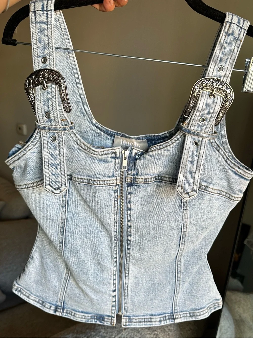 Blue B Denim Top Size Small - Picture 2 of 5